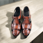 Elegant Cut Leather sole Brown-1006