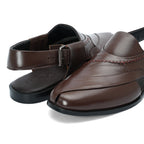 Embosed Peshawari Chappal-BROWN-1009