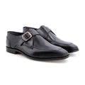 Gavello Monk Strap blk-004 - Premium black leather monk strap