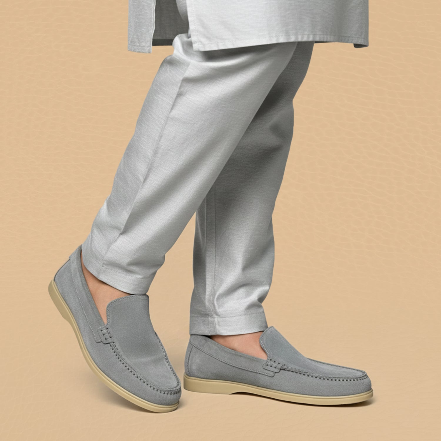Summer Walk Suede Leather Grey 4002