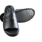 Leather Slipper Black-3009