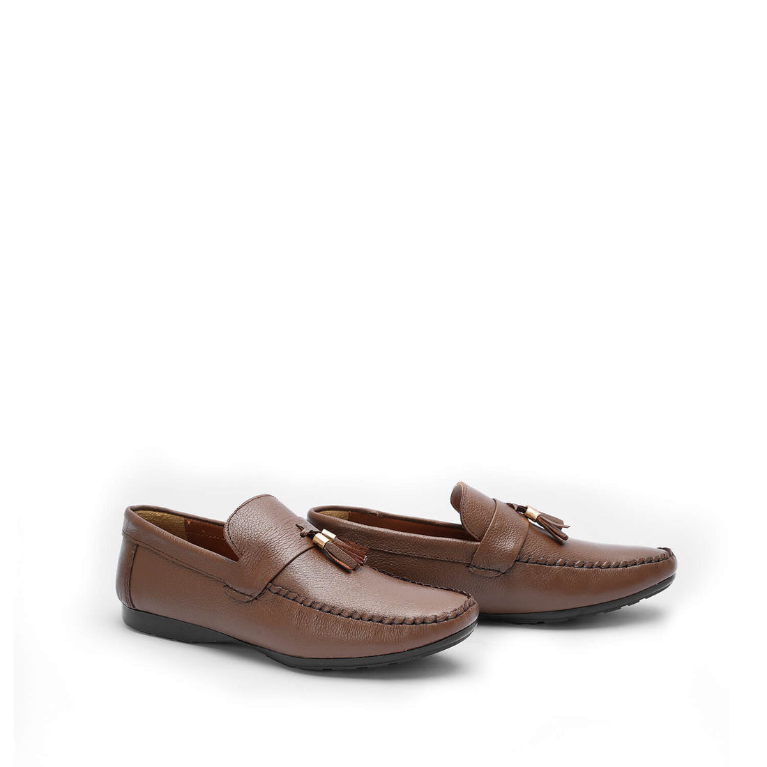 Leather tassel tan-5011