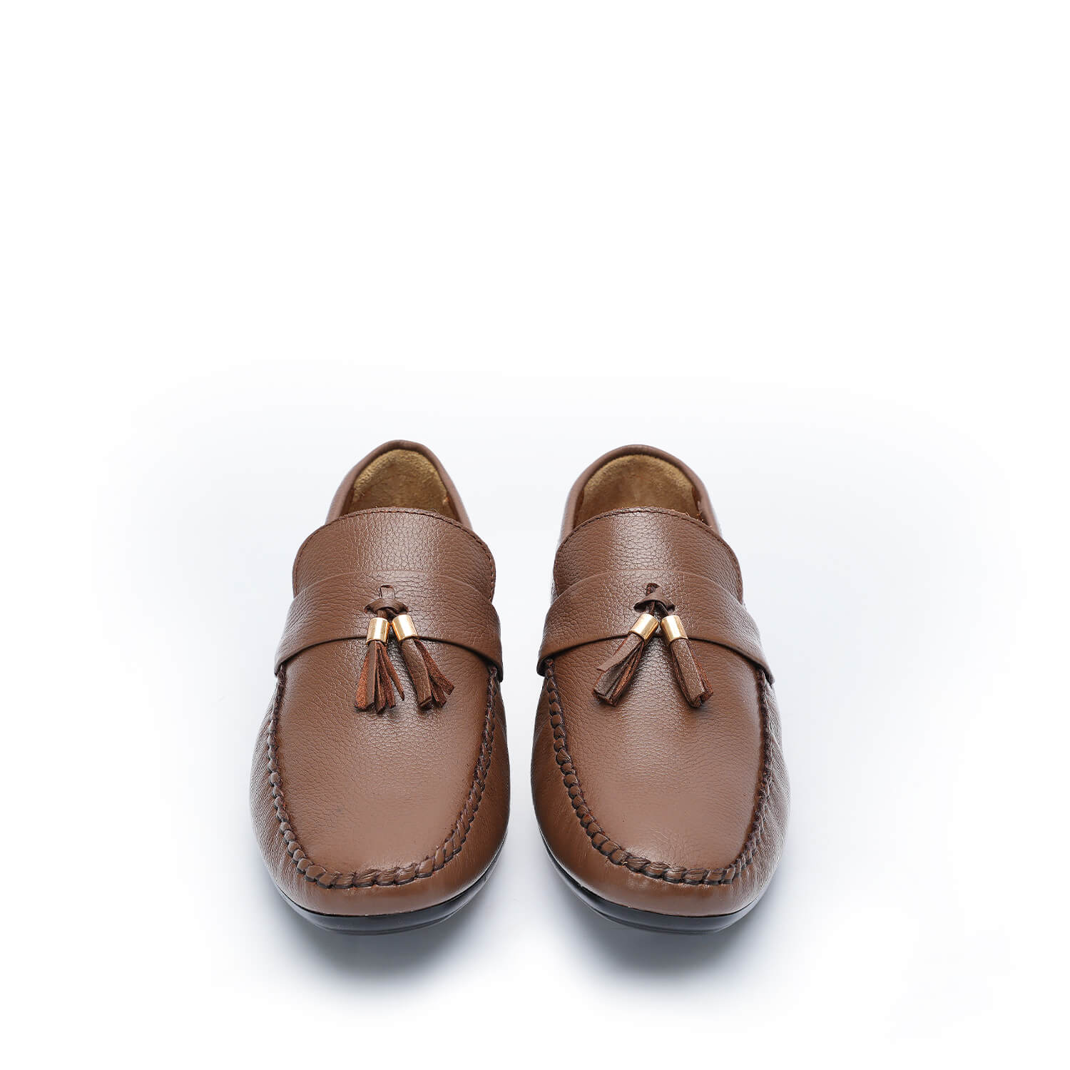 Leather tassel tan-5011