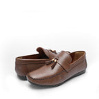 Leather tassel tan-5011