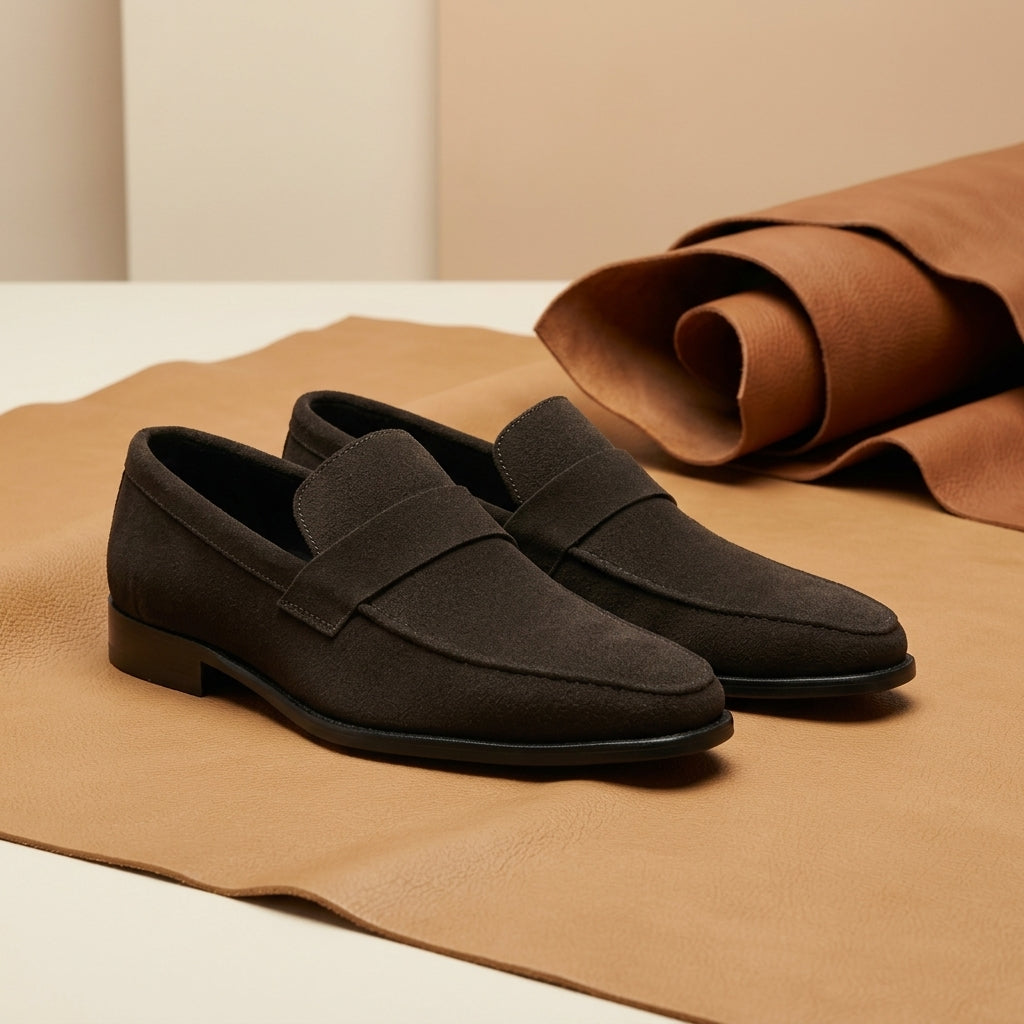 Casual suede Leather Brown 012