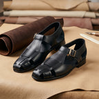 Elegant Cut leather sole Black-1006