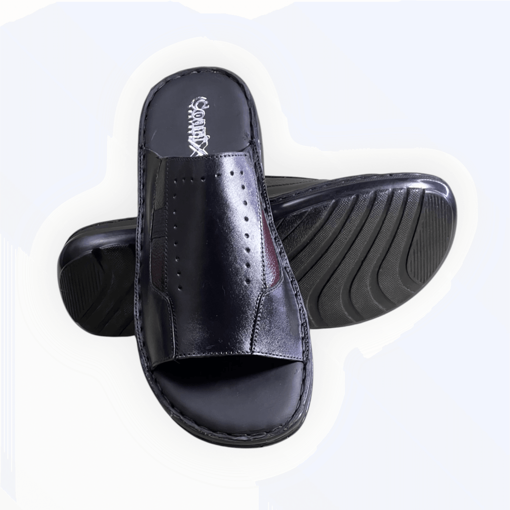 black with mahroon slipper 3012