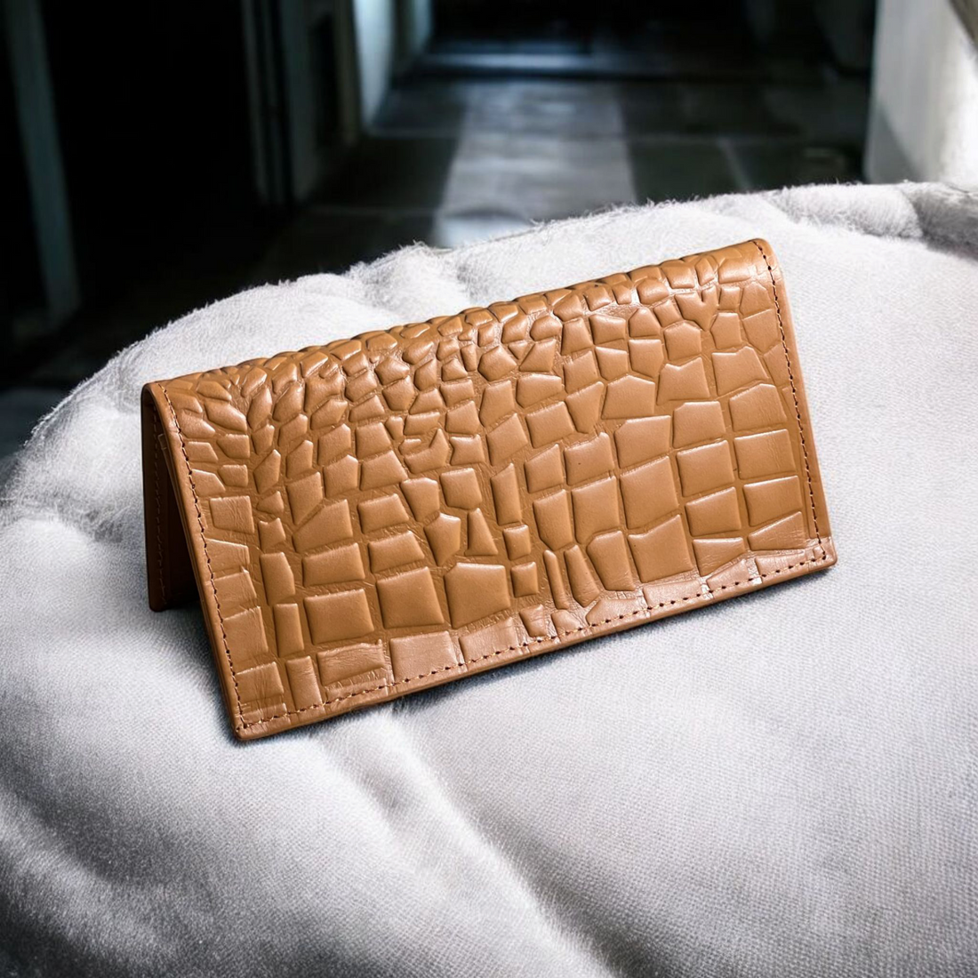 Stylish Purses bari dabi emobassed tan-6008