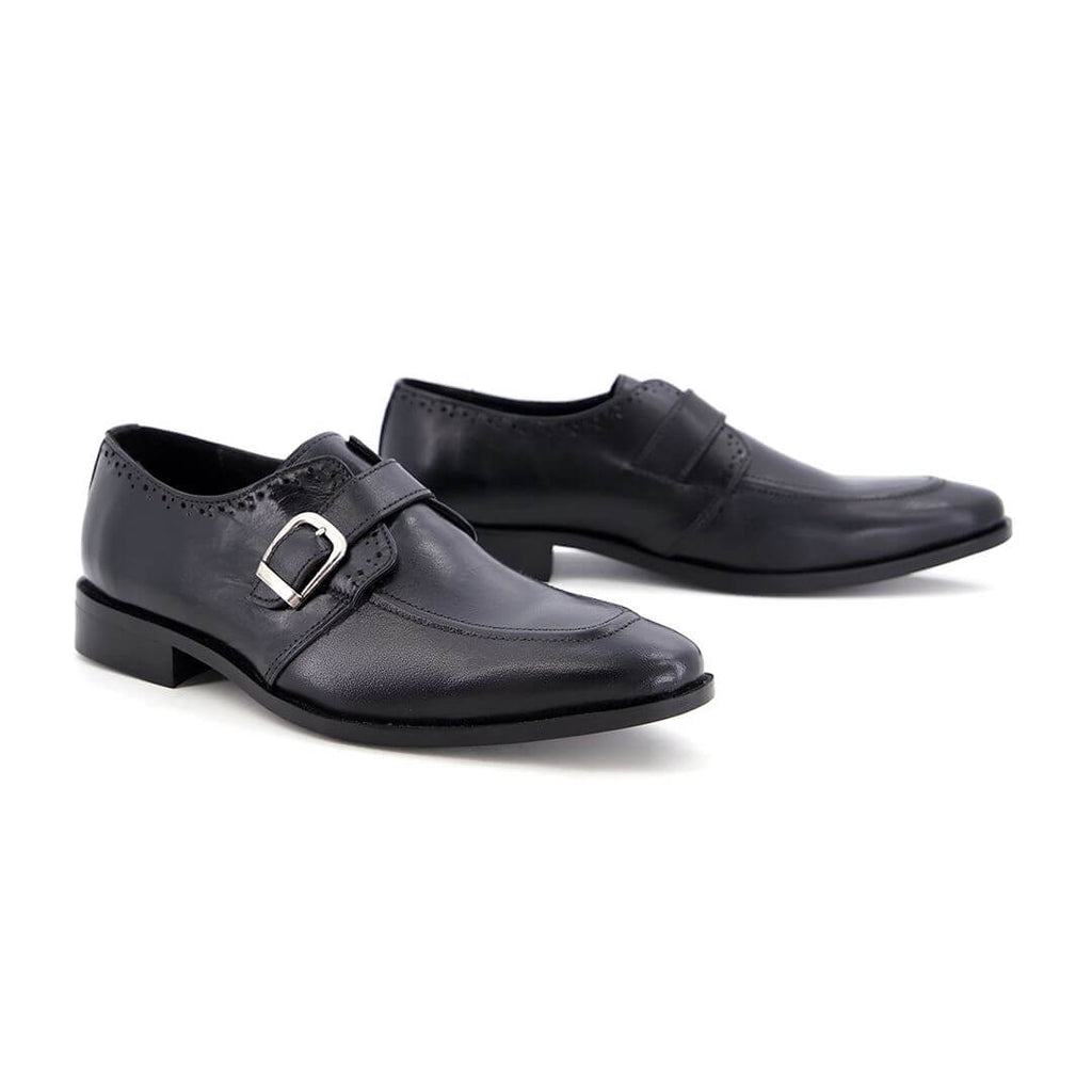 Royal Classic with monk – Blk001 -  handcrafted leather sole