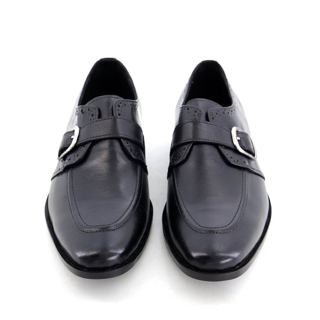 Royal Classic with monk – Blk001 -  Italian wax polished finish