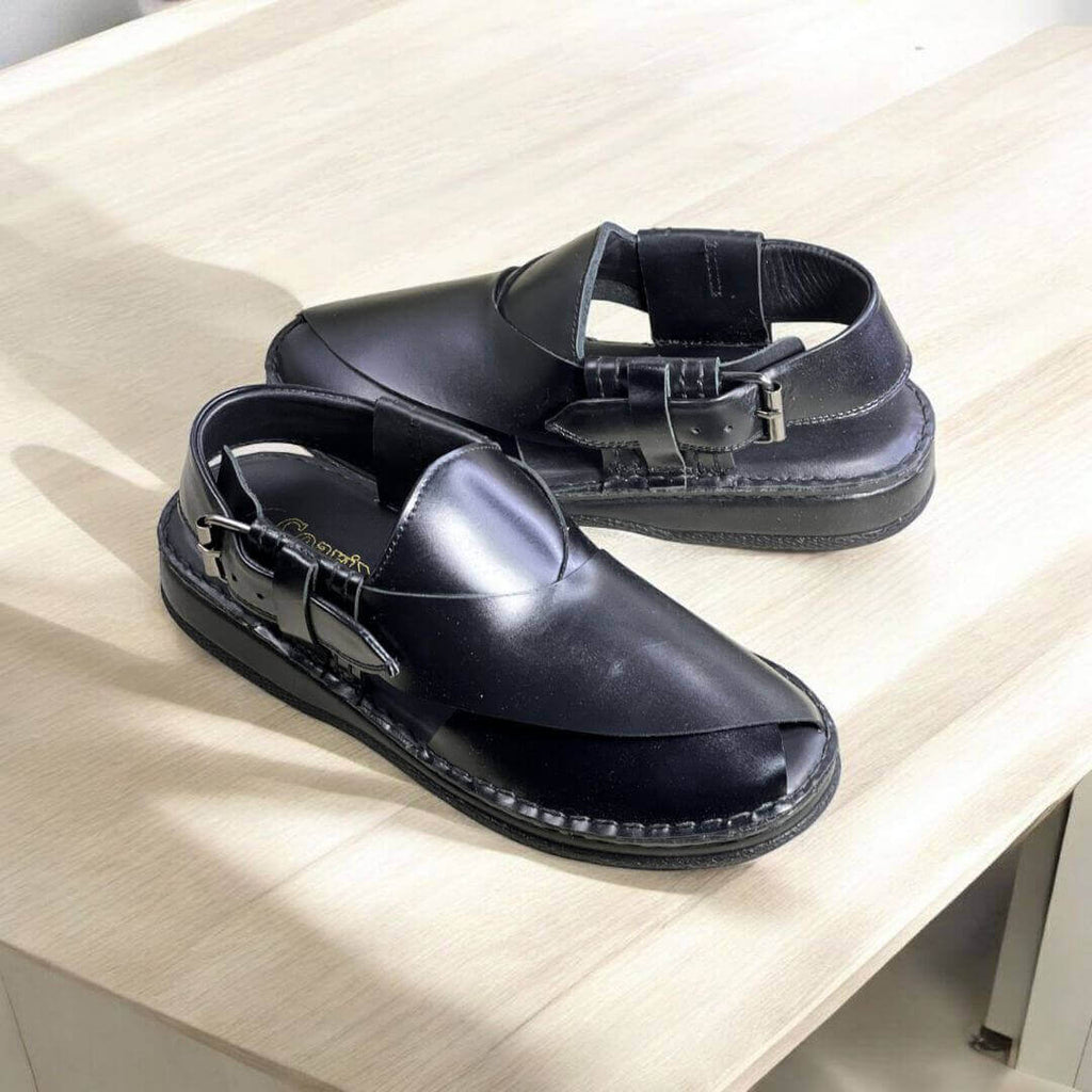 Royal Plan Peshawari BLK-1010 by Coarix Leather – premium cow leather, featuring soft padded leather lining, anti-bacterial interior