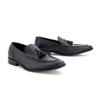 Stylish black 014 - handcrafted leather sole