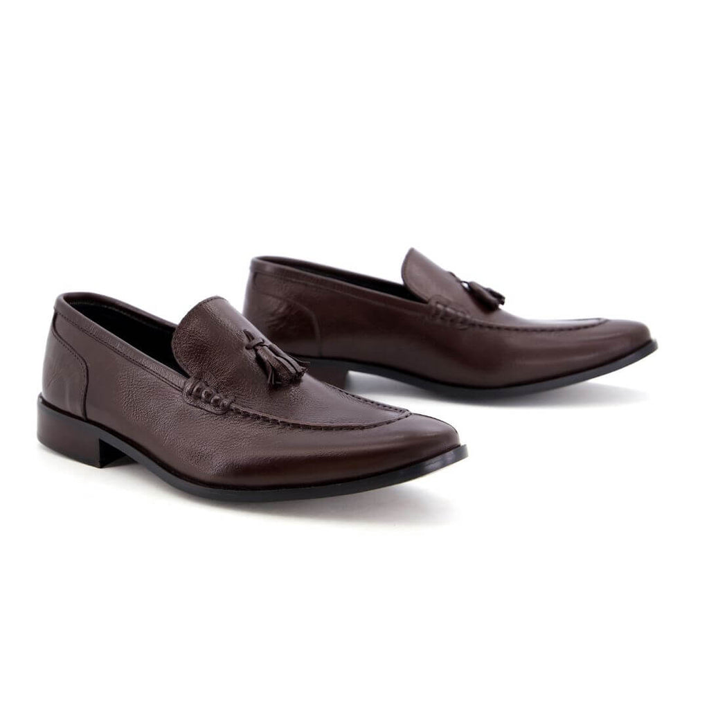 Stylish brown 014 - handcrafted leather sole