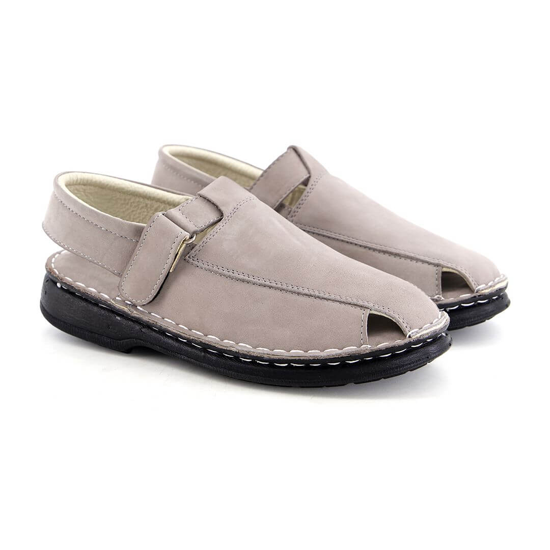 Suede Leather Grey 1005 by Coarix Leather – a handcrafted grey sandal