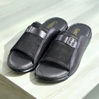 Slipper black with Suede 3006