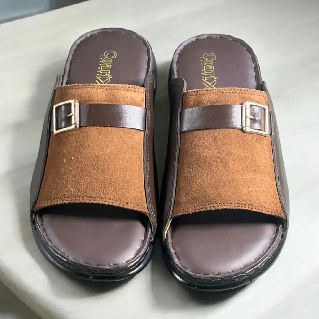 Slipper brown with Suede 3006