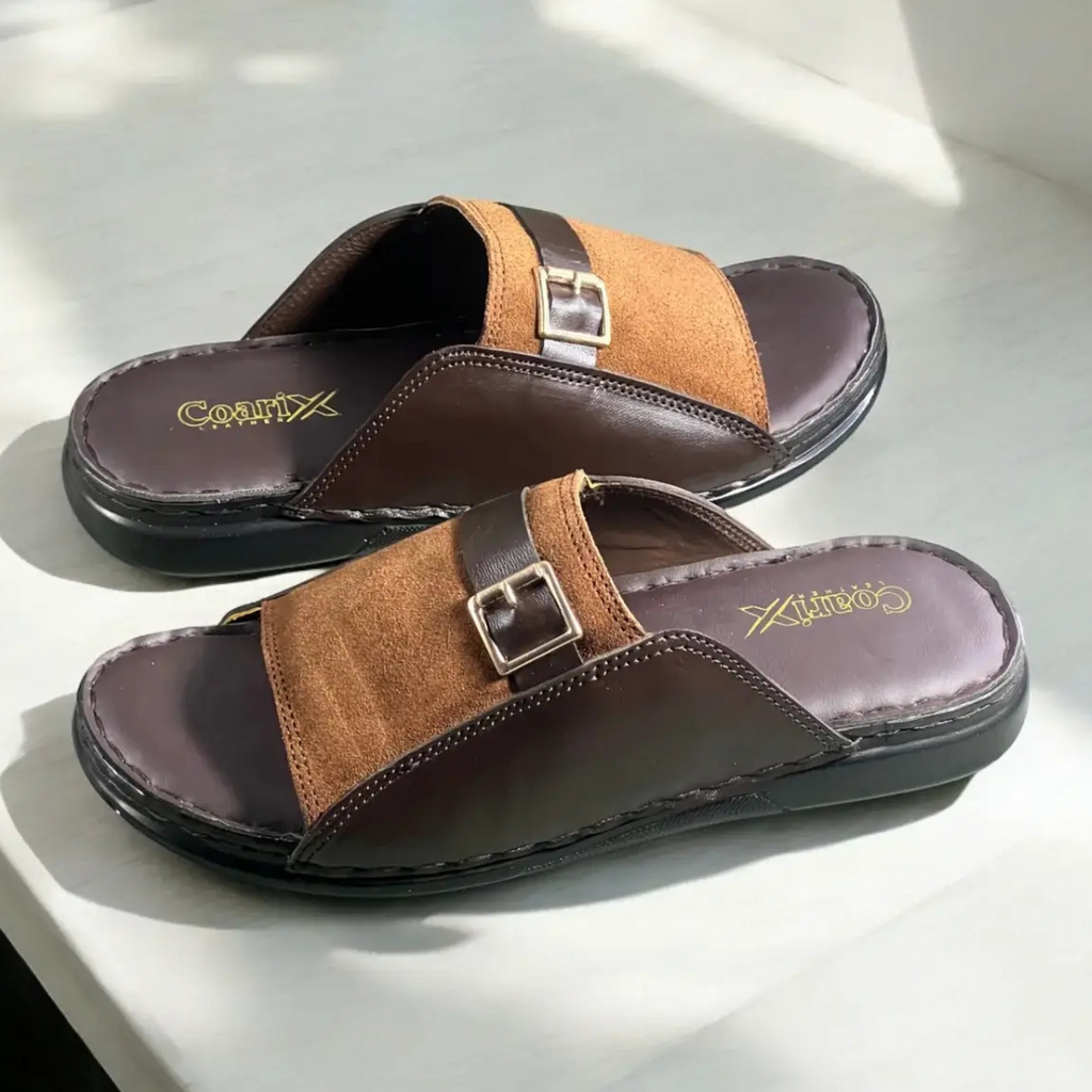 Slipper brown with Suede 3006