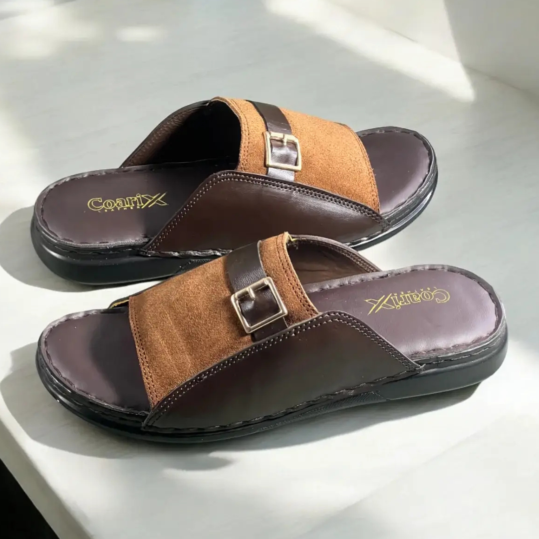 Slipper brown with Suede 3006