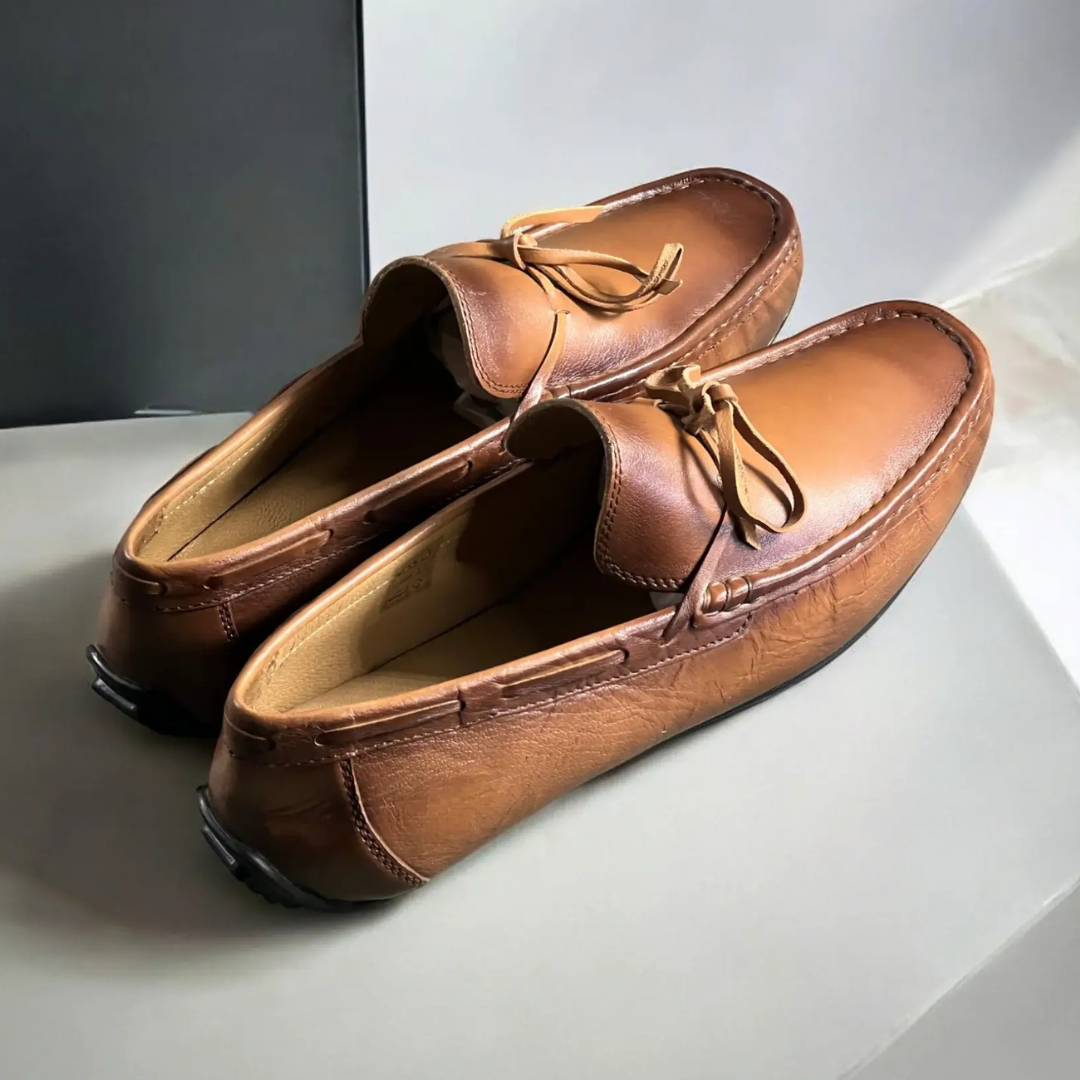 Leather Lace up Tan-1161