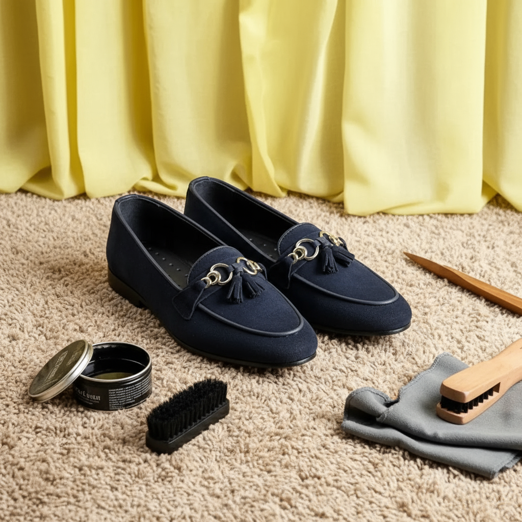 Casual Suede Leather Blue 011