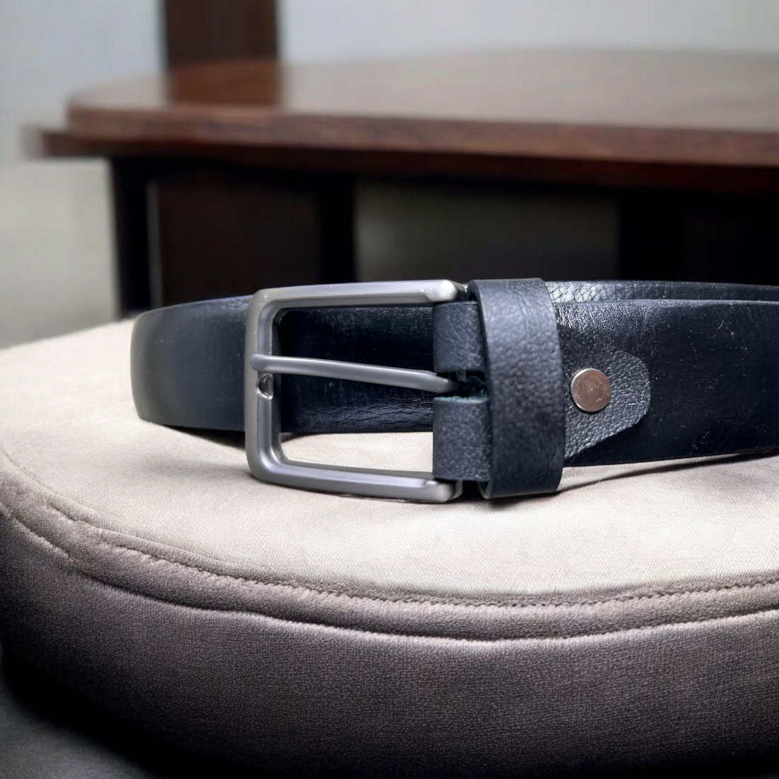 Leather Belt & Card Holder Set blk-6503