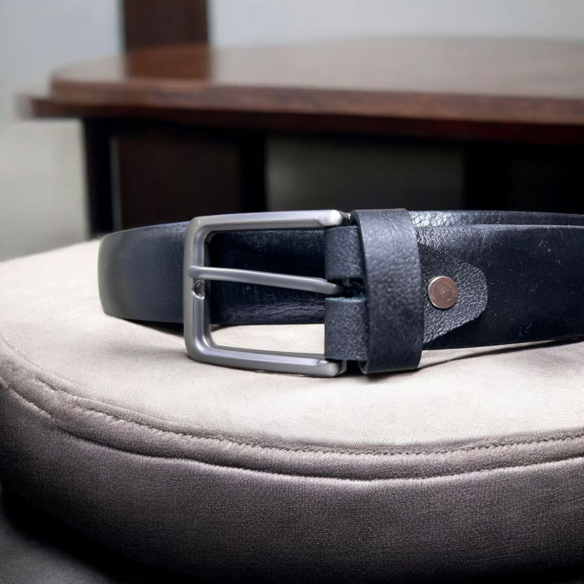 Leather Belt & Card Holder Set blk-6503