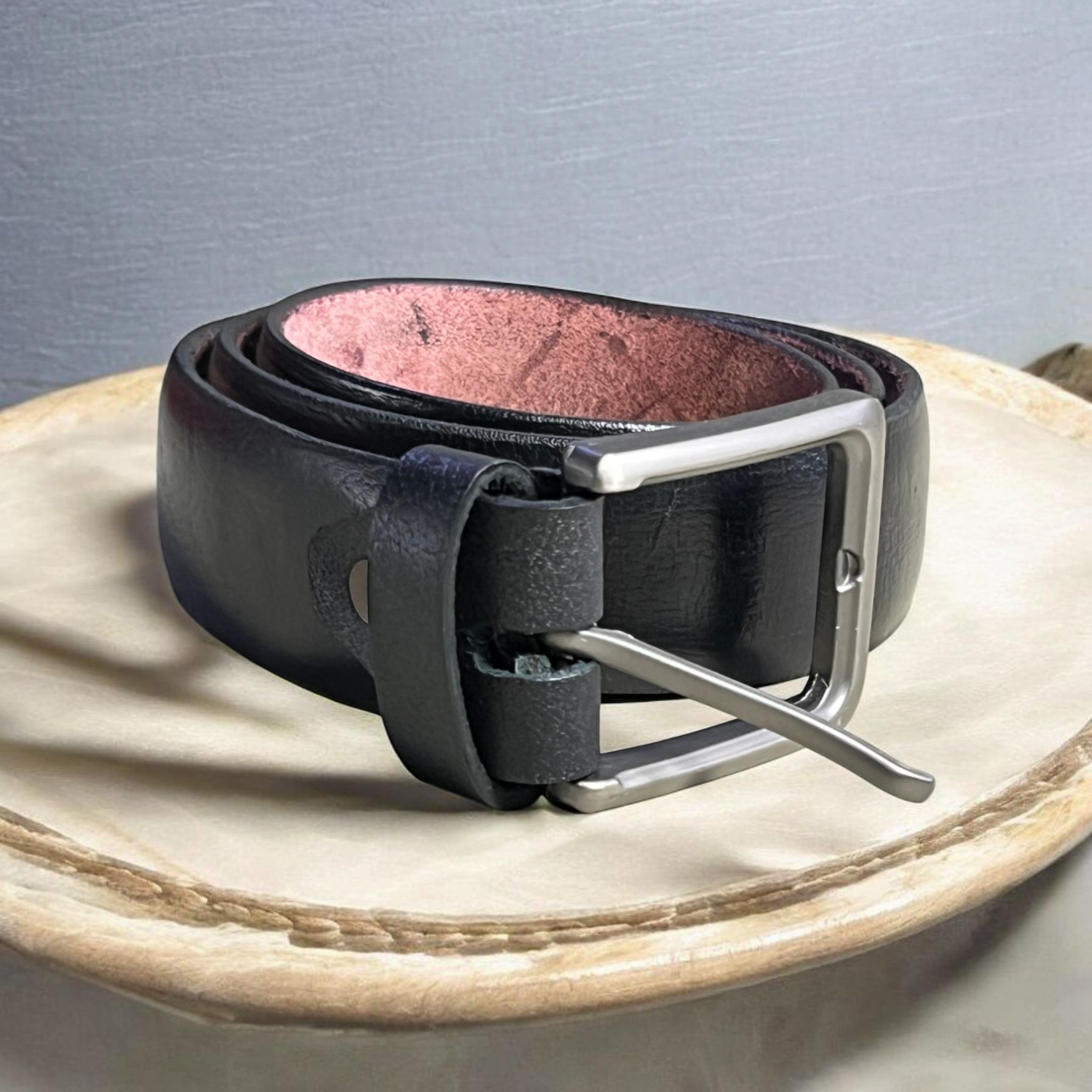 Leather Belt & Card Holder Set blk-6503